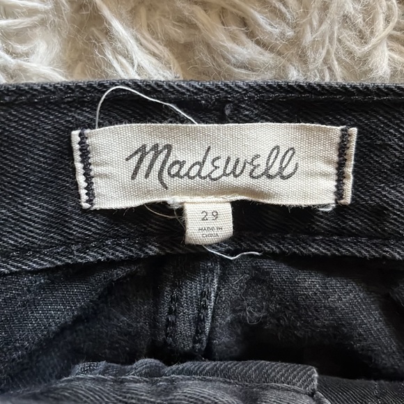 McCarren Raw-Hem Jean Skirt in Washed Black - Picture 6 of 8